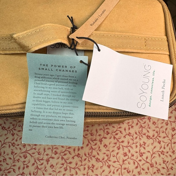 So Young Anthropologie Tan Insulated Paper Lunch Bag - Picture 3 of 8